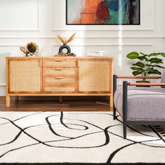 Azana Black & White Area Rug - Ornate Home