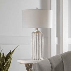 Azariah White Crackle Table Lamp - Ornate Home