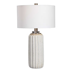Azariah White Crackle Table Lamp - Ornate Home