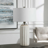 Azariah White Crackle Table Lamp - Ornate Home