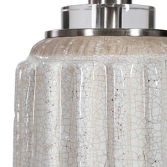 Azariah White Crackle Table Lamp - Ornate Home