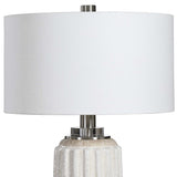 Azariah White Crackle Table Lamp - Ornate Home