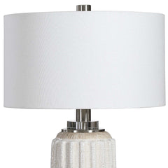 Azariah White Crackle Table Lamp - Ornate Home