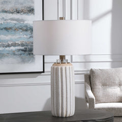 Azariah White Crackle Table Lamp - Ornate Home