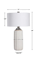 Azariah White Crackle Table Lamp - Ornate Home