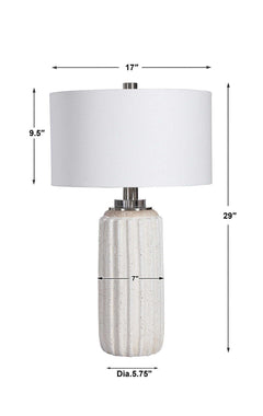 Azariah White Crackle Table Lamp - Ornate Home