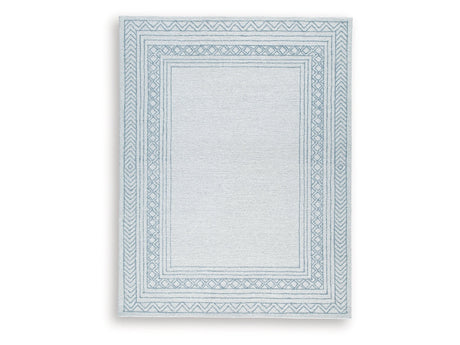 Azelhurst Blue/Ivory/Gray Large Rug - Ornate Home