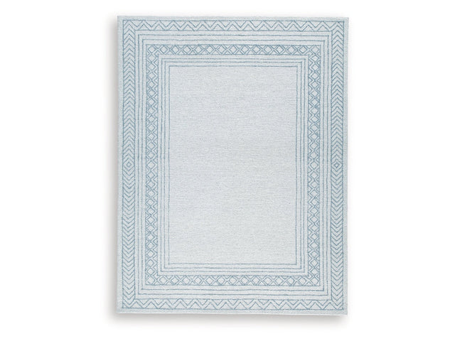 Azelhurst Blue/Ivory/Gray Large Rug - Ornate Home