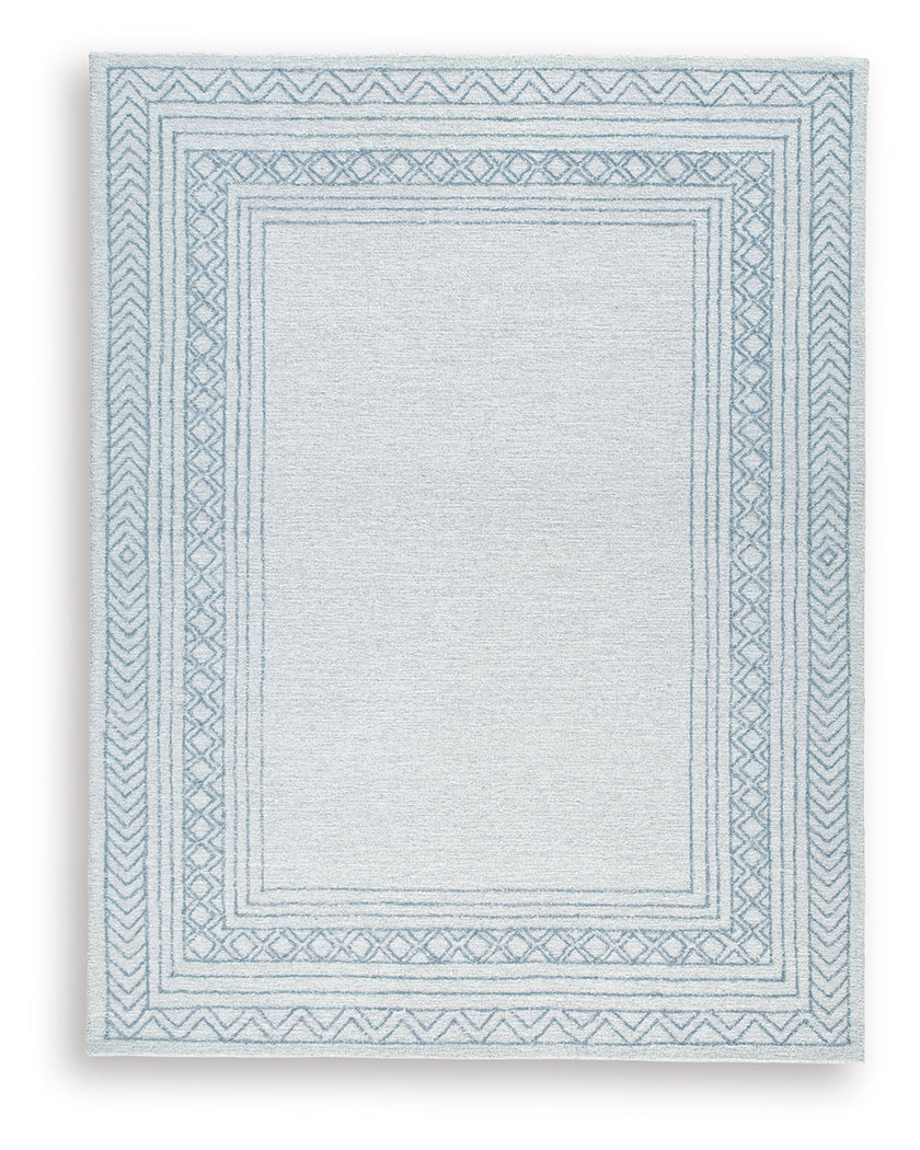 Azelhurst Blue/Ivory/Gray Large Rug - Ornate Home