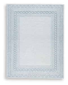 Azelhurst Blue/Ivory/Gray Large Rug - Ornate Home