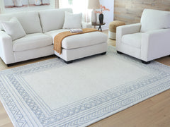 Azelhurst Blue/Ivory/Gray Large Rug - Ornate Home