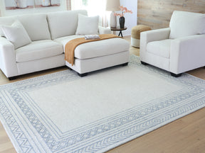 Azelhurst Blue/Ivory/Gray Large Rug - Ornate Home