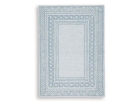 Azelhurst Blue/Ivory/Gray Medium Rug - Ornate Home