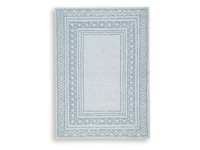 Azelhurst Blue/Ivory/Gray Medium Rug - Ornate Home