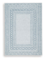 Azelhurst Blue/Ivory/Gray Medium Rug - Ornate Home