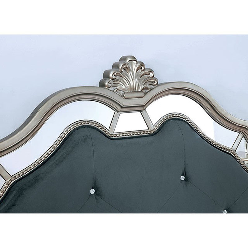 Azha Silver/Gray Queen Bed - Ornate Home