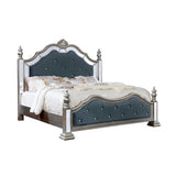 Azha Silver/Gray Queen Bed - Ornate Home
