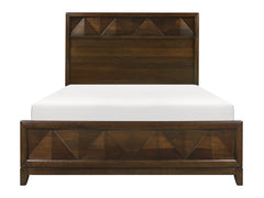 Aziel Walnut Queen Bed - Ornate Home