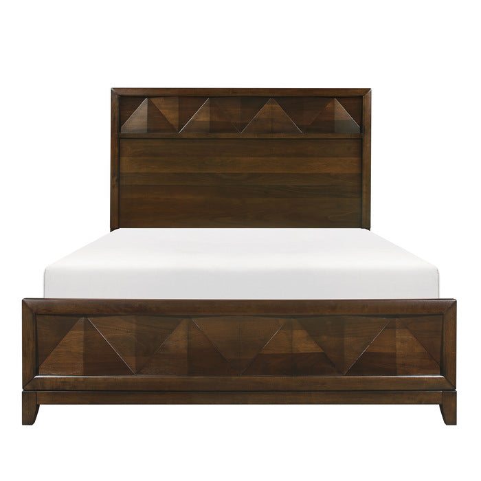 Aziel Walnut Queen Bed - Ornate Home