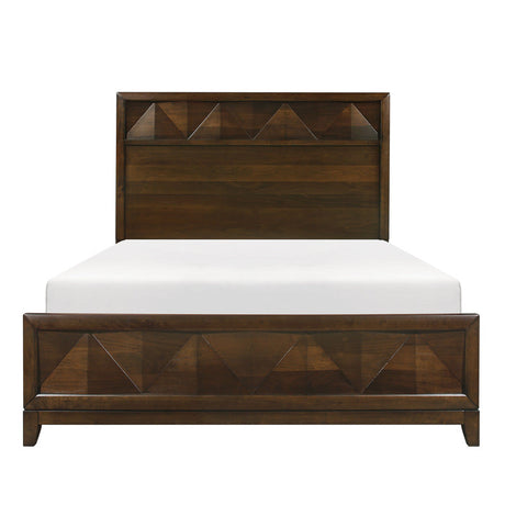 Aziel Walnut Queen Bed - Ornate Home