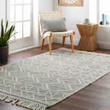 Aziel Wool Rug with Tassels - Clearance - Ornate Home