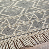 Aziel Wool Rug with Tassels - Clearance - Ornate Home