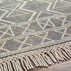 Aziel Wool Rug with Tassels - Clearance - Ornate Home