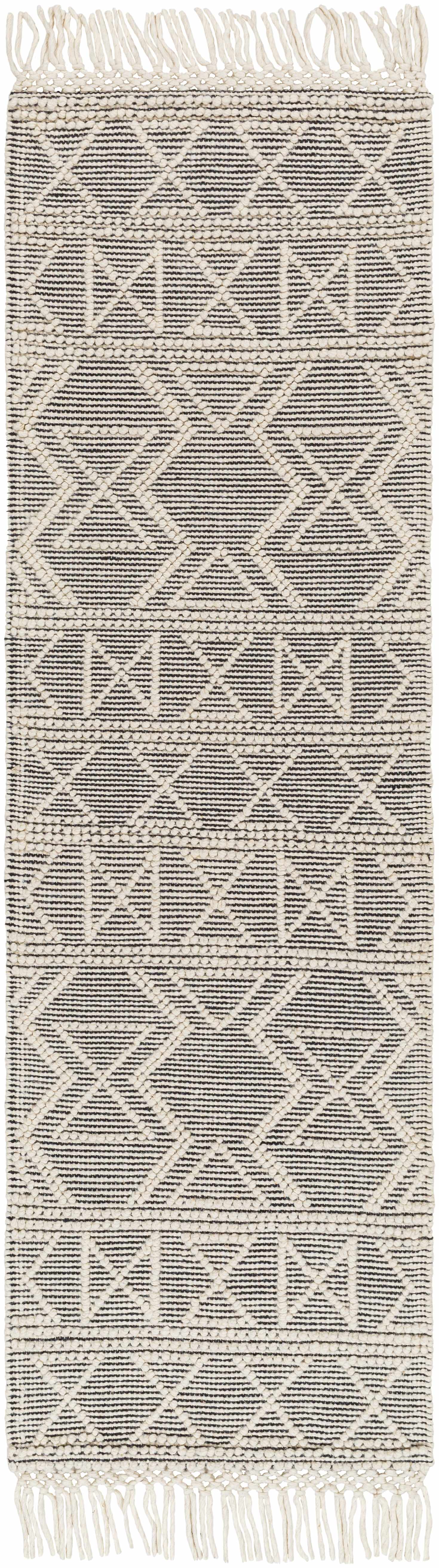 Aziel Wool Rug with Tassels - Clearance - Ornate Home