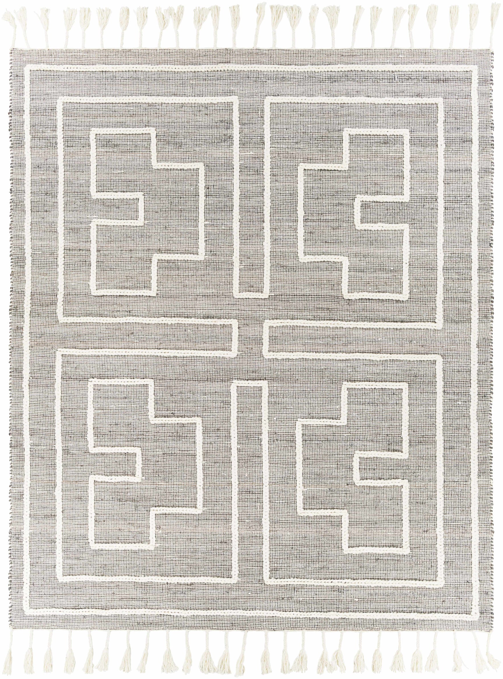 Azra Tasseled Jute&Wool Rug - Clearance - Ornate Home