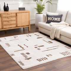 Azriel Brown Washable Area Rug - Ornate Home