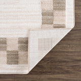 Azrika Beige Checkered Washable Rug - Clearance - Ornate Home