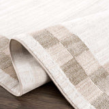 Azrika Beige Checkered Washable Rug - Clearance - Ornate Home