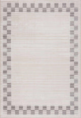 Azrika Gray Checkered Washable Rug - Clearance - Ornate Home