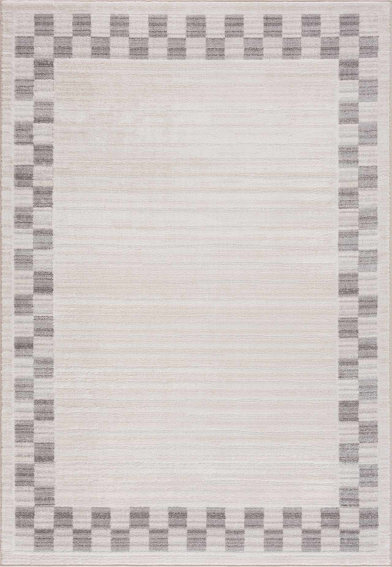 Azrika Gray Checkered Washable Rug - Clearance - Ornate Home