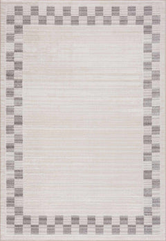 Azrika Gray Checkered Washable Rug - Clearance - Ornate Home