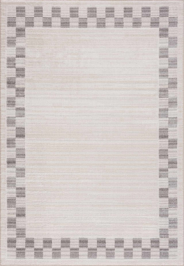 Azrika Gray Checkered Washable Rug - Clearance - Ornate Home