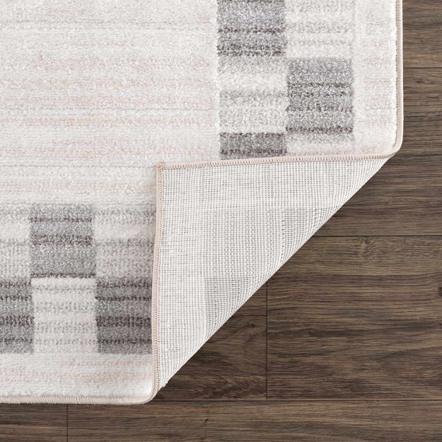 Azrika Gray Checkered Washable Rug - Clearance - Ornate Home