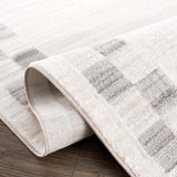 Azrika Gray Checkered Washable Rug - Clearance - Ornate Home