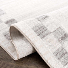 Azrika Gray Checkered Washable Rug - Clearance - Ornate Home