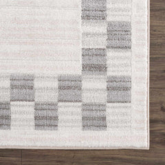 Azrika Gray Checkered Washable Rug - Clearance - Ornate Home