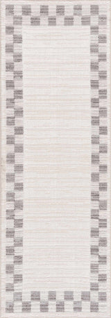 Azrika Gray Checkered Washable Rug - Clearance - Ornate Home