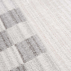 Azrika Gray Checkered Washable Rug - Clearance - Ornate Home