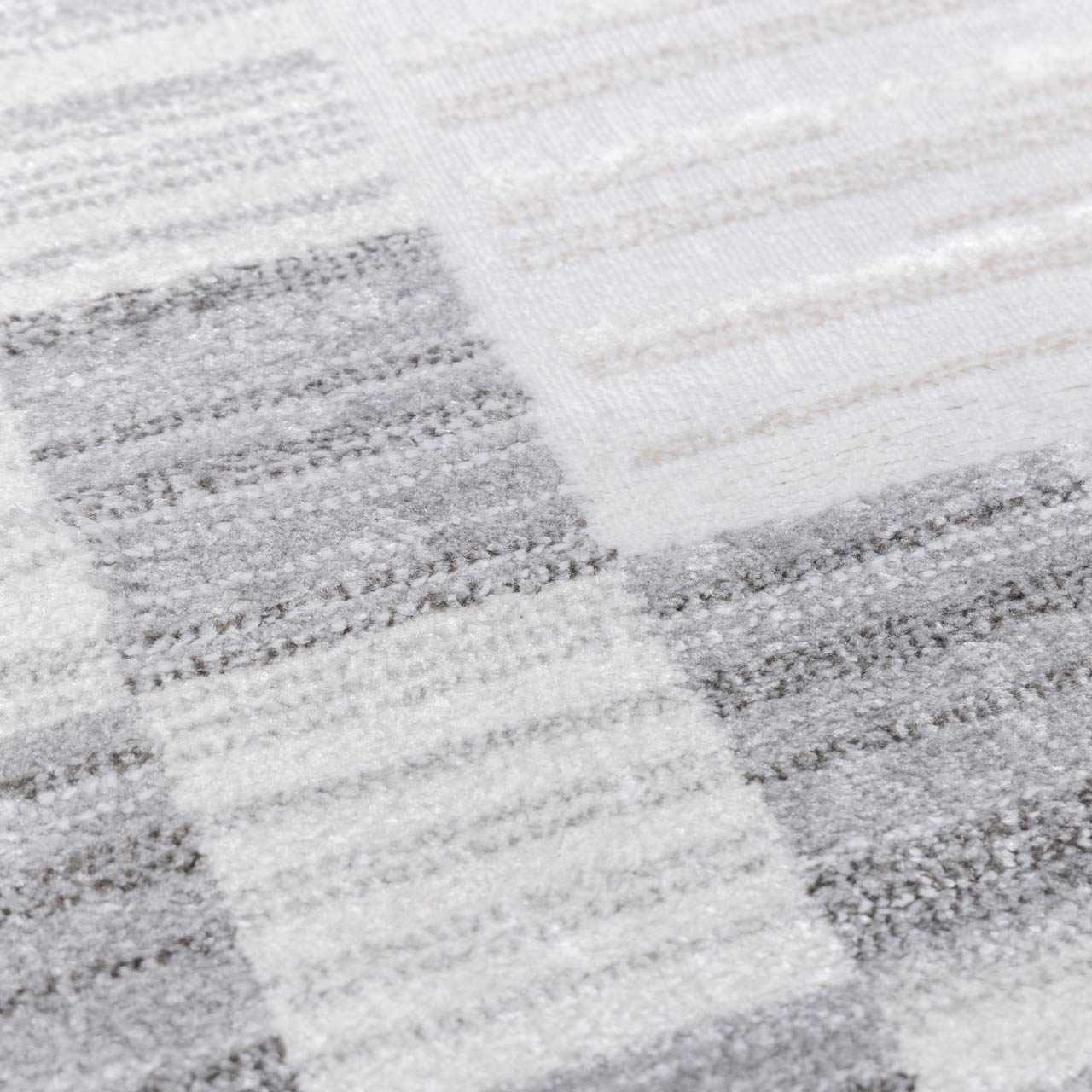 Azrika Gray Checkered Washable Rug - Clearance - Ornate Home