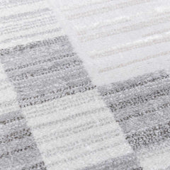 Azrika Gray Checkered Washable Rug - Clearance - Ornate Home