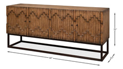 Aztec Brown Sideboard On Stand - Ornate Home