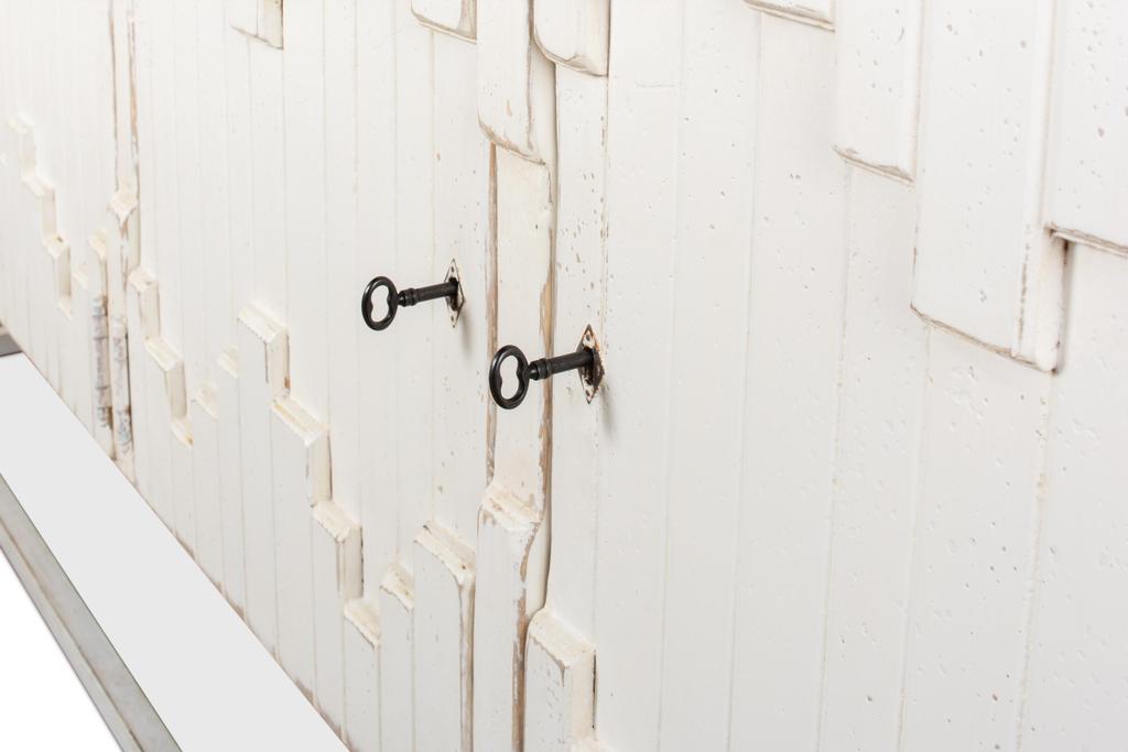 Aztec White Sideboard On Stand - Ornate Home