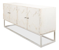 Aztec White Sideboard On Stand - Ornate Home