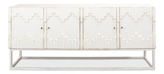 Aztec White Sideboard On Stand - Ornate Home