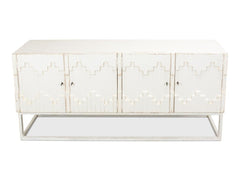 Aztec White Sideboard On Stand - Ornate Home