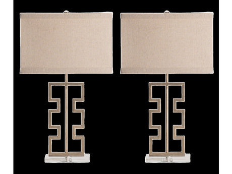 Azteca Silver Table Lamp (Set of 2) - Ornate Home